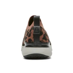 New Rockport Women'S Total Motion Sport High Slip-On Shoe Tan Leopard
