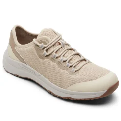 Clearance Rockport Women'S Total Motion Xcs Trail Lace-Up Shoe Taupe Water-Resistant Eco
