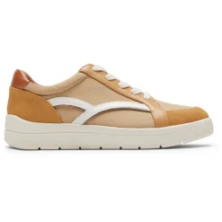 Online Rockport Women'S Truflex Navya Retro Sneaker Mustard Textile/Synthetic Eco