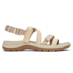 Fashion Rockport Women'S Xcs Trail Tech Washable Strappy Sandal White/Vanilla
