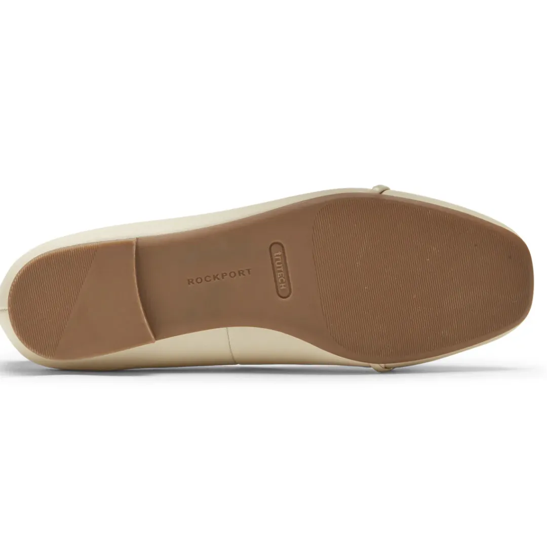 Sale Rockport Women'S Zoie Chain Ballet Flat Vanilla Lthr