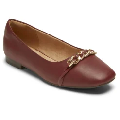 Online Rockport Women'S Zoie Chain Ballet Flat Tawny Port Lthr