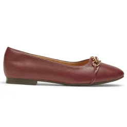 Online Rockport Women'S Zoie Chain Ballet Flat Tawny Port Lthr