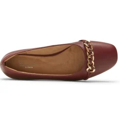 Online Rockport Women'S Zoie Chain Ballet Flat Tawny Port Lthr